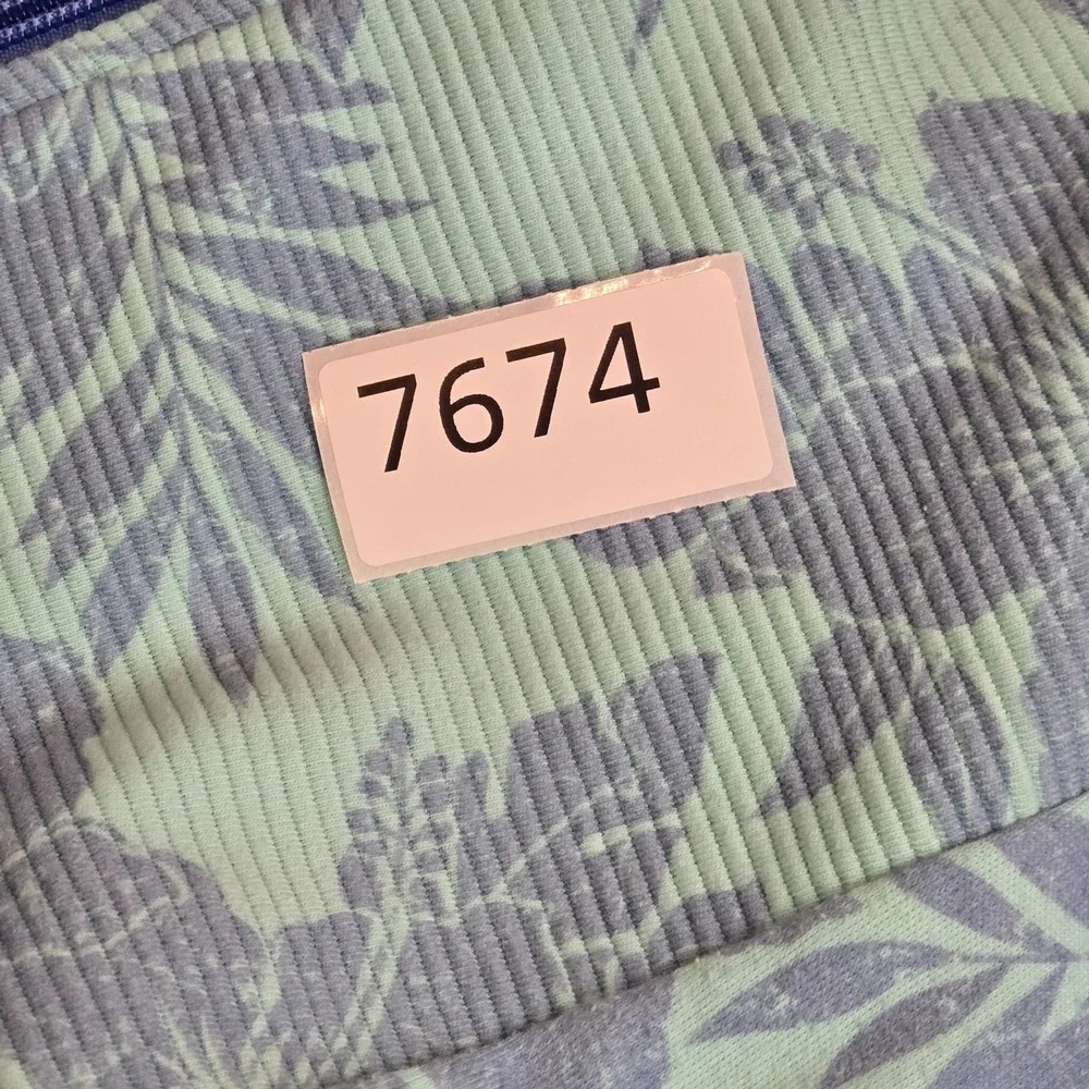 Women's Medium Straight Down Paradise Golf Jacket Floral Blue Logo* - Picture 10 of 10
